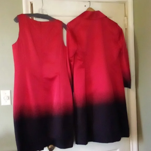 St. John midi dress & matching jacket, elegant, classic, gorgeous size 8 TTS - Picture 7 of 11